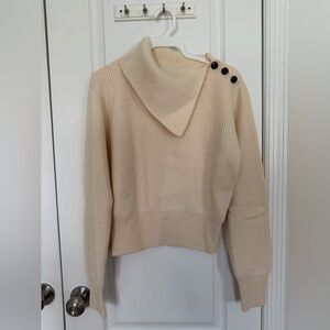 Milly Cream Cowl Neck Women's Sweater